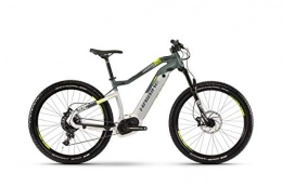 HAIBIKE Electric Bike HAIBIKE Sduro Hardseven Life 8.0 Bosch 500Wh 11v Silver / Olive Green Size 49 2019 (eMTB Hardtail)