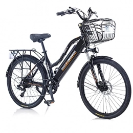 Hyuhome Electric Bike Hyuhome 26" Electric Bike for Adult, Mountain E-Bike for Men, Electric Hybrid Bicycle All Terrain, 36V 350W Removable Lithium Battery Road Ebike, for Cycling Outdoor Travel Work Out (black, 250w)