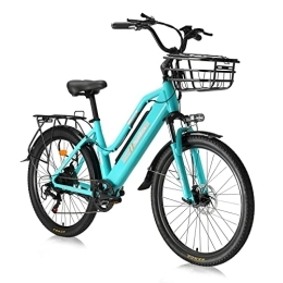 Hyuhome Electric Bike Hyuhome 26" Electric Bikes for Women Adults, 36V E-Bike with Removable Lithium-Ion Battery, Electric City bike with 7-speed transmission system