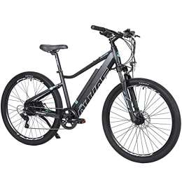 Hyuhome Electric Bike Hyuhome Electric Bikes for Adult Mens Women, 27.5" Ebikes Bicycles Full Terrain, 250W 36V 12.5Ah Mountain E-MTB Bicycle, Shimano 7 Speed Double Disc Brakes for Outdoor Commuter (Black, 720+)