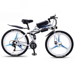 Hyuhome Electric Bike Hyuhome Electric Mountain Bikes for Adults, Foldable MTB Ebikes for Men Women Ladies, 360W 36V 8 / 10 / 13AH All Terrain 26" Mountain Bike / Commute Ebike, white one wheel, 8AH