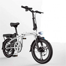 ZJZ Bike ZJZ Fast Electric Bikes for Adults Lightweight and Aluminum Folding E-Bike with Pedals Power Assist and 48V Lithium Ion Battery Electric Bike with 14 inch Wheels and 400W Hub Motor