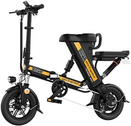ZJZ Electric Bike ZJZ Folding Electric Bike for Adults, 12 Inch Electric Bicycle / Commute bike with 240W Motor, 48V 8-20Ah Rechargeable Lithium Battery, 3 Work Modes (Color : Black, Size : 12.5AH)