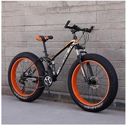 Aoyo Fat Tyre Bike Aoyo 26 Inch 7 / 21 / 24 / 27 Speed Bike, Men Women Student Variable Speed Bike, Fat Tire Mens Mountain Bike, Full Suspension Double Disc Brake Bicycles, 26 Inches 21 Speeds
