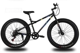 Generic Bike Bicycle, Mountain Bike for Adults, Dual Disc Brake Fat Tire Mountain Trail Bicycle, Hardtail Mountain Bike, High-Carbon Steel Frame, 26 Inch Wheels