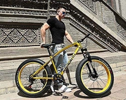 CXY-JOEL Bike CXY-JOEL Mountain Bikes Dual Disc Brake Fat Tire Cruiser Bike High-Carbon Steel Frame Adjustable Seat Bicycle-Blue_26 inch 7 Speed, Black