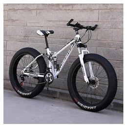 LNDDP Bike LNDDP Adult Mountain Bikes, Fat Tire Dual Disc Brake Hardtail Mountain Bike, Big Wheels Bicycle, High-carbon Steel Frame