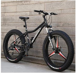ZYLE Bike ZYLE 26 Inch Mountain Bikes, High-carbon Steel Hardtail Mountain Bike, Fat Tire All Terrain Mountain Bike, Women Men's Anti-Slip Bikes (Color : Black, Size : 27 Speed 3 Spoke)