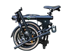 ECOSMO Folding Bike Ecosmo 16" New Unique Lightweight Alloy Folding Bicycle Bike with Dual Disc, Free £30 Helmet -16AF03BL+H