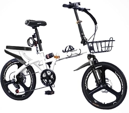 ITOSUI Folding Bike ITOSUI Foldable Bikes, 7 Speed Drive Bikes, Folding Bike, V Brake, High Carbon Steel Frame, Easy Folding City Bicycle with Rear Carry Rack