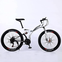 JYCCH Bike JYCCH Mountain Bike, Adult Folding Mountain Bike 26 Inch 27Speed Variable Speed Road Bicycle Cycling Off-road Soft Tail Bicycle Men Women Outdoor Sports Ride BU 3 wheels- 26" 21SPD (Wt 40 Wheels 24)