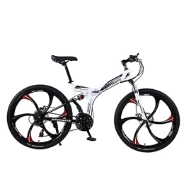 JYCCH Bike JYCCH Mountain Bike, Adult Folding Mountain Bike 26 Inch 27Speed Variable Speed Road Bicycle Cycling Off-road Soft Tail Bicycle Men Women Outdoor Sports Ride BU 3 wheels- 26" 21SPD (Wt 6 Wheels 26)