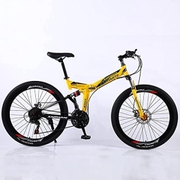 JYCCH Bike JYCCH Mountain Bike, Adult Folding Mountain Bike 26 Inch 27Speed Variable Speed Road Bicycle Cycling Off-road Soft Tail Bicycle Men Women Outdoor Sports Ride BU 3 wheels- 26" 21SPD (Yl 40 Wheels 26)