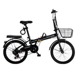 WOLWES Bike WOLWES Folding Bike, 6 Speed Drive Bikes, Folding Bike for Adult, V Brake, High-Carbon Steel Frame, Mountain Trail Bike, Urban Commuter City Bicycle for Men Woman Teens A, 20in