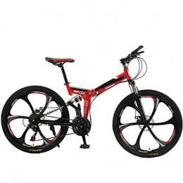 Zhangxiaowei Bike Zhangxiaowei Bicycles Overdrive Hardtail Mountain Bike Foldable Bicycle 26" Wheel 21 / 24 Speed Red, 21 speed