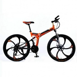 Zhangxiaowei Bike Zhangxiaowei Folding Bike Adults Mountain Bike Full Suspension Foldable Bicycle 26" Wheel 21 / 24 Speed, 21 speed
