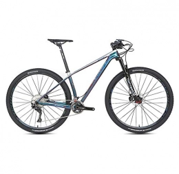 BIKERISK Bike Carbon Fiber Mountain Bike with Front Suspension, Featuring 15 / 17 / 19-Inch / Medium Aluminum Frame And 22 / 33-Speed Drivetrain with 27.5 / 29-Inch Wheels And Mechanical Disc Brakes Silver, 22speed, 29×19