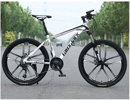 Chenbz Bike Chenbz Outdoor sports MTB Front Suspension 30 Speed Gears Mountain Bike 26" 10 Spoke Wheel with Dual Oil Brakes And HighCarbon Steel Frame, White