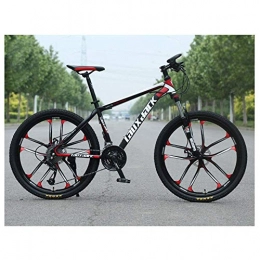 Chenbz Bike Chenbz Outdoor sports Unisex 27Speed FrontSuspension Mountain Bike, 17Inch Frame, 26Inch 10 Spoke Wheels with Dual Disc Brakes, Red