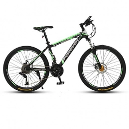 SXXYTCWL Bike Dual Disc Brake Bicycle, 26 Inch All Terrain Mountain Bike, 21-Speed Drivetrain, High Carbon Steel Frame, for Mens Women, Multiple Choices jianyou ( Color : Black green , Size : 10 cutter wheels )