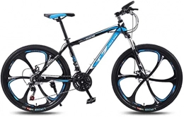 HUAQINEI Mountain Bike HUAQINEI Mountain Bikes, 26 inch bicycle mountain bike adult variable speed light bicycle six wheels Alloy frame with Disc Brakes (Color : Black blue, Size : 27 speed)