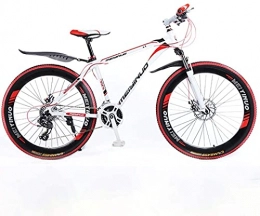 JIAWYJ Mountain Bike JIAWYJ YANGHAO-Adult mountain bike- 26In 24-Speed Mountain Bike for Adult, Lightweight Aluminum Alloy Full Frame, Wheel Front Suspension Mens Bicycle, Disc Brake YGZSDZXC-04 (Color : Red, Size : A)