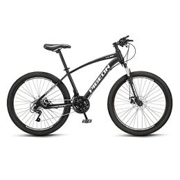 MDZZYQDS Mountain Bike MDZZYQDS 26-inch Adult Mountain Bike, 27 Speed High Carbon Steel Frame and Double Disc Brake, lockable Front Suspension Anti-Slip Shock-Absorbing Men and Womens Outdoor Cycling Road Bike