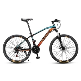 MDZZYQDS Bike MDZZYQDS 26 Inch Adult Mountain Bike, Front and Rear Disc Brake, 27 Speed Front Suspension Bicycle - Bicycle for Boys, Girls, Men and Women Suitable from 155-185 cm, Bike weight: 15.5KG