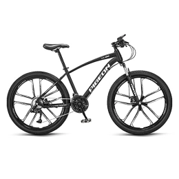 MDZZYQDS Mountain Bike MDZZYQDS 26 inch Adult Mountain Bike, High-carbon Steel Hardtail Mountain Bike, Disc Brake 27 Speed Gears System Lockable Front Suspension MTB Bicycle Cycling Road Bike