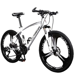 MDZZYQDS Mountain Bike MDZZYQDS 26-inch Mountain Bike, Hardtail Mountain Bike High Carbon Steel Frame Double Disc Brake with Lockable Front Suspension, 30-Speed Men and Women's Outdoor Cycling Road Bike