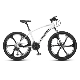MDZZYQDS Bike MDZZYQDS 26 Inch Mountain Bikes, 21 Speed High-carbon Steel Hardtail Mountain Bike, Mountain Bicycle with Front Suspension Adjustable Seat, Double Disc Brake Cycling Road Bike