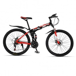 SXXYTCWL Mountain Bike SXXYTCWL 26-Inch Bike, 21-Speed Disc Brake Mountain Bike, Suitable From 160-185 Cm, Fork Suspension, MTB(Red Black) jianyou