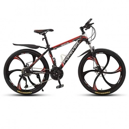 SXXYTCWL Bike SXXYTCWL 26 Inch Mountain Bikes, 24-Speed Bicycle, Lightweight And Durable, High Carbon Steel, for Outdoors Sport, 6 Cutter Wheels, Black Red jianyou
