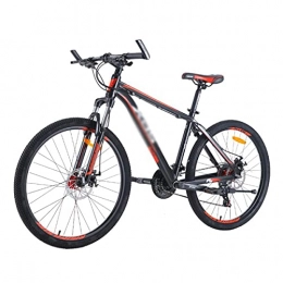 T-Day Mountain Bike T-Day Mountain Bike Mountain Bike 24 Speed Bicycle 26 Inches Mens MTB Disc Brakes With Aluminum Alloy Frame(Color:BlackRed)