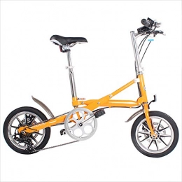 Ambm Road Bike Ambm Foldable Bicycle 14 Inch Adjustable, Orange