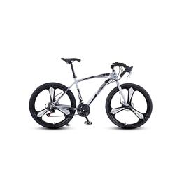  Bike Bicycles for Adults Aluminum Alloy Road Bike 26-inch 24and 27-Speed Road Bicycle Dual Disc Brakes Road Bikes Ultra-Light Racing Bicycile (Color : Gray, Size : 24)