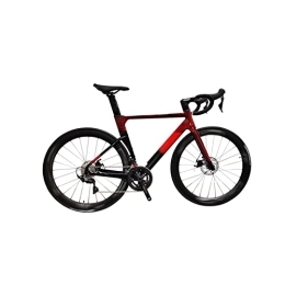  Bike Bicycles for Adults Carbon Fiber Frame Road BikeComplete Hydraulic Disk Brake for Adult 22 Speed Full Carbon Bicycle (Color : Red, Size : Medium)