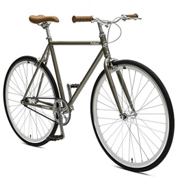 Critical Cycles Bike Critical Cycles Unisex Harper Fixed Gear Urban Commuter Single Speed Bike, Birch, 49 cm