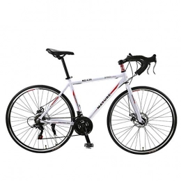 Hyuhome Bike Hyuhome Road Bike for Men And Women, 700C Aluminum Alloy Bend Handlebar Racing with SHIMANO SORA 30 Speed Derailleur System And Double Disc Brake, white red