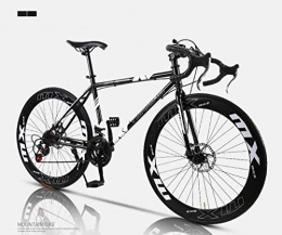 JIAWYJ Bike JIAWYJ YANGHAO-Adult mountain bike- Road Bicycle, 24-Speed 26 Inch Bikes, Double Disc Brake, High Carbon Steel Frame, Road Bicycle Racing, Men's and Women Adult YGZSDZXC-04 (Color : G)