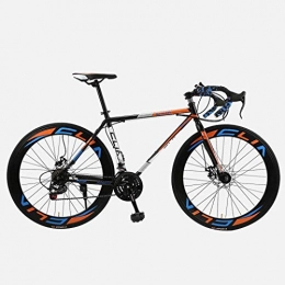 JIAWYJ Bike JIAWYJ YANGHAO-Adult mountain bike- Road Bicycle, 26 Inches 21-Speed Bikes, Double Disc Brake, High Carbon Steel Frame, Road Bicycle Racing, Men's and Women Adult YGZSDZXC-04 (Color : C4)