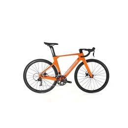   Mens Bicycle Off Road Bike Carbon Frame 22 Speed Thru Axle 12 * 142mm Disc Brake Carbon Fiber Road Bicycle (Color : Orange, Size : 48cm) (Orange 50cm)