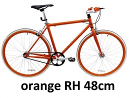 Micargi 28-InchSingle Speed Fitness Bike Bicycle Fixed Gear Road Bike Frame Height 48or 53cm, orange RH 48cm