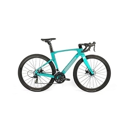 TABKER  TABKER Road Bike Carbon Fiber Road Bike Belt Speed Bike Men's Road Bike Carbon Professional Bike (Color : Blue, Size : M)