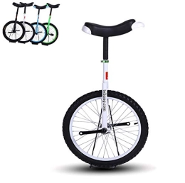 FMOPQ Unicycles FMOPQ 16' / 18'Wheel Unicycles for Child / Boy / Teenagers 12 Year Olds 20 Inch One Wheel Bike for Adults / Men / Dad Best (Color : White Size : 16 INCH Wheel)