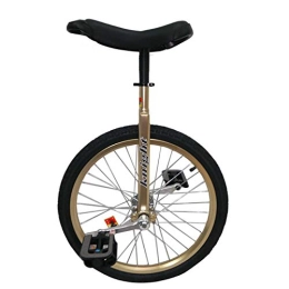 FMOPQ Unicycles FMOPQ 20" / 24" Gold Unicycle for Big Kid / Teen / Adults / Female / Male for Fitness Exercise Beginner Skid Proof Wheel Alloy Rim Bike (Size : 20INCH)