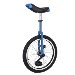 FMOPQ Unicycles FMOPQ Adjustable Unicycle with Aluminium Rim Balance One Wheel Bike Exercise Fun Bike Fitness for Beginners Professionals-Blue (Size : 16INCH)