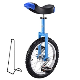 FMOPQ Unicycles FMOPQ Unicycle Cycling for Beginners / Professionals Kids / Adults / Teens Outdoor Exercise Bike with Stand Skidproof Tire Alloy Rim (Color : Blue Size : 20INCH)