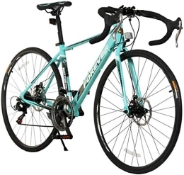 NOLOGO  Fahrrad 14 Speed ​​Rennrad, 27-Zoll-Adult-Scheibenbremsen aus Aluminium for Rennrad, Verstellbarer Sitz & Lenker, 700 * 25C ​​Räder (Color : Blue)