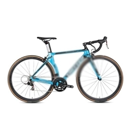   Fahrrad für Erwachsene Speed Carbon Road Bike Groupset 700Cx25C Reifen (Color : Blue, Size : 22_46CM)